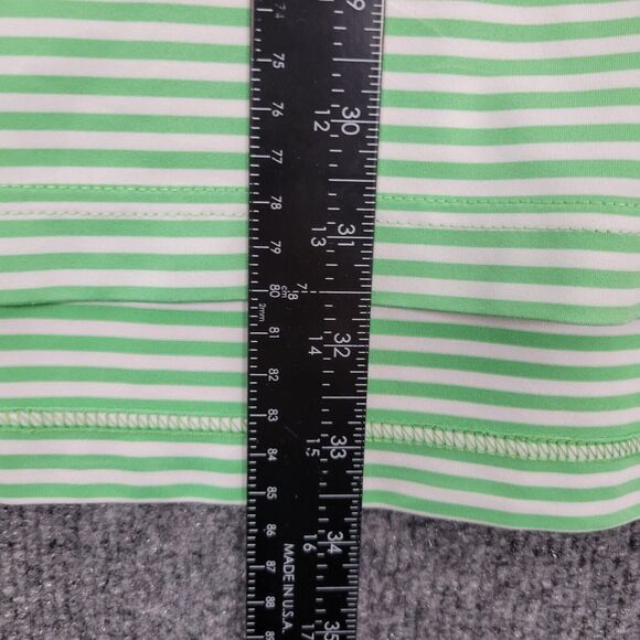 PETER MILLAR Summer Comfort Green Striped Short Sleeve Polo Shirt SIZE LARGE - Picture 7 of 14
